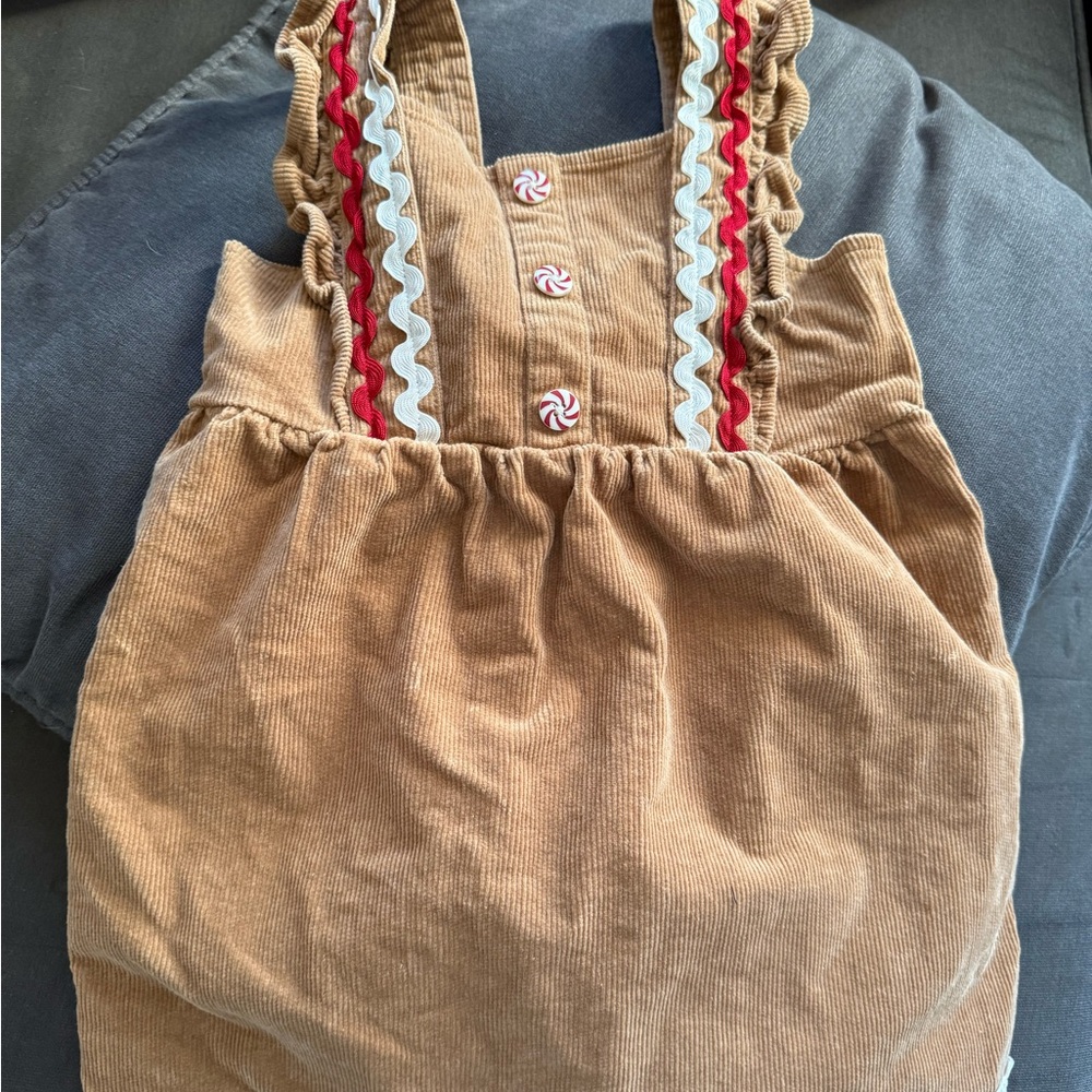 Brown Corduroy Gingerbread Girl Dress